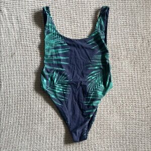 Aerie Tropical Leaf Print Swimsuit